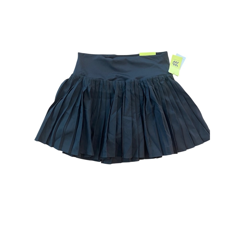 All in Motion Black Woven Pleated Skort Medium NWT